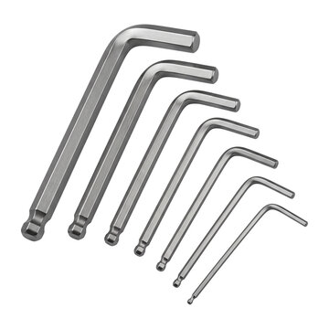 Allen key set isolated object