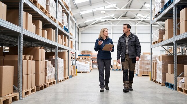 Advisor guides owner through warehouse storage zones