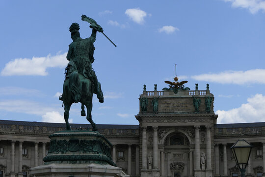 Archduke Charles Equestrian Monument at Heldenplatz in Vienna, Austria. 