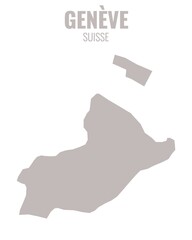 Geneva Canton Map, Switzerland – Minimalist Geographic Silhouette © Clment