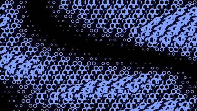 Abstract blue circle pattern animation, digital geometric motion background, modern tech loop circles