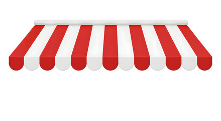 Red and White Storefront Awning Canopy © Lichins