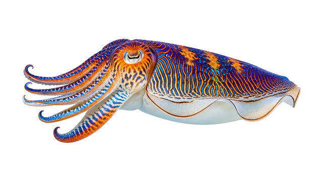 Broadclub Cuttlefish Swimming Underwater