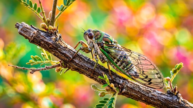 little mesquite cicada macro