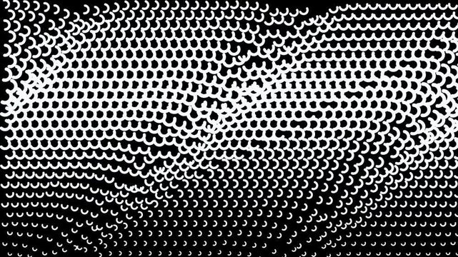 Abstract monochrome wave motion background: dynamic geometric pattern with pulsing rhythmic flow and contrast visuals