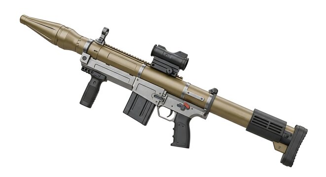assault rifle isolated on white
