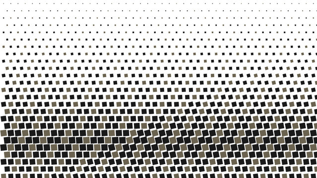 Abstract brown and black square halftone pattern with a gradient effect on a dark background, for digital texture, and wallpaper