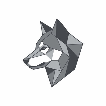 Geometric Wolf Head Icon