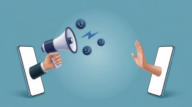 Conceptual illustration representing online radicalization through digital propaganda and social media manipulation.