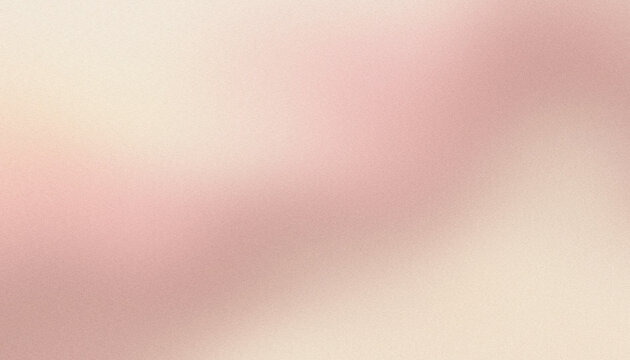 Minimalist abstract panoramic luxury background with soft golden champagne and warm dusty pink glowing diagonal gradient transitions with grainy texture