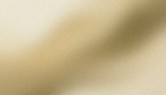 Minimalist abstract panoramic luxury background with soft golden champagne, luminous cream and warm bronze glowing diagonal gradient transitions with grainy texture