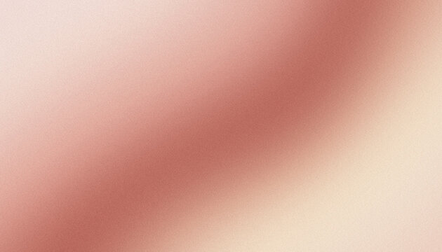 Minimalist abstract panoramic luxury background with soft golden champagne and warm deep rose copper glowing diagonal gradient transitions with grainy texture