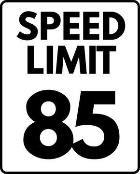Speed Limit 85 mph Sign