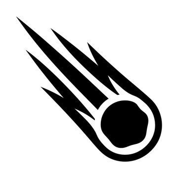 meteor falling glyph icon