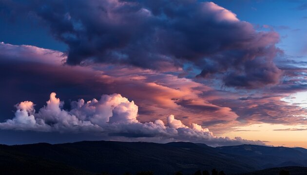 Rolling Clouds At Twilight