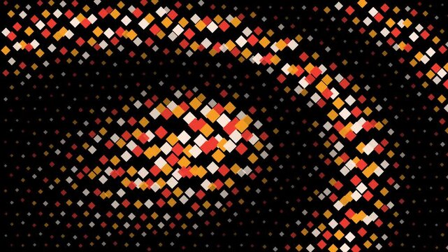 Abstract geometric motion background, with pulsing colorful, diamond pattern and, dynamic light effects