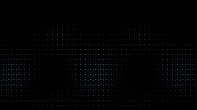Abstract blue triangle pattern motion background, geometric digital technology animation, seamless loopable