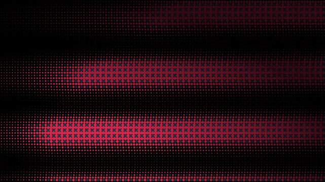 Red halftone dot pattern motion background, abstract digital texture loop