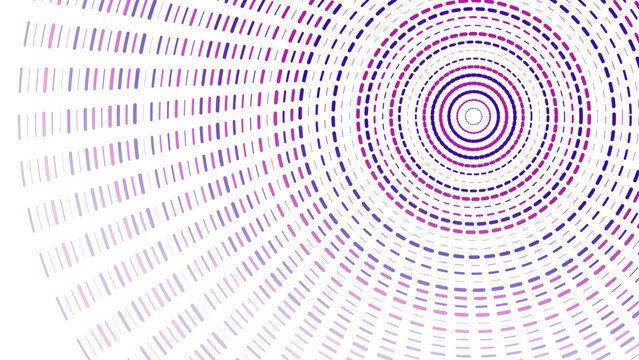 Abstract circular pattern with radiating lines in vibrant purple and blue colors on a dark background, for digital textures