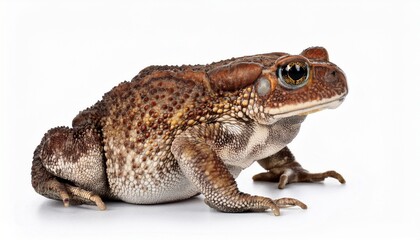 Naklejka premium An Eastern Spadefoot Toad Scaphiopus Holbrookii On White Background