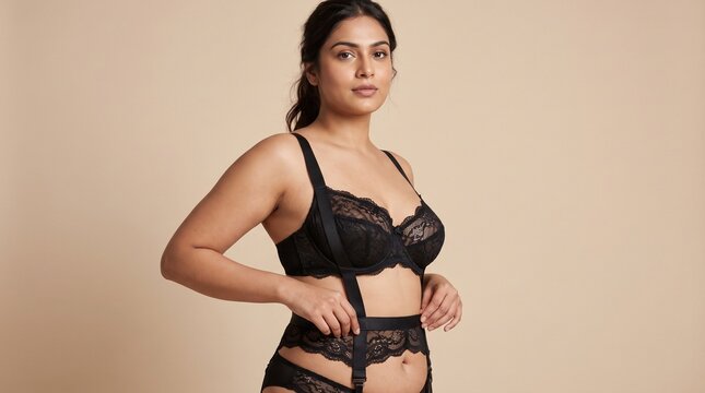 Full Bust Garter Style Bra Fit Check Portrait