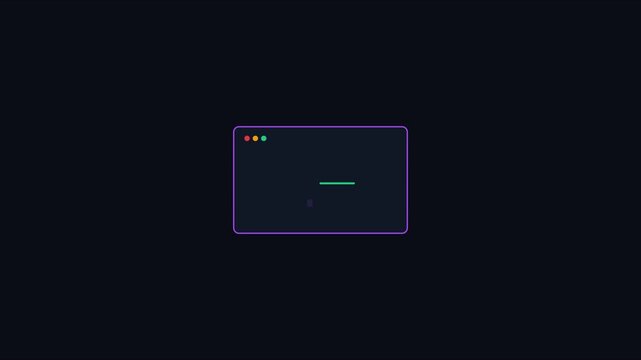 Minimalist ui browser window animation with loading progress bar for web development and digital interface projects 4k