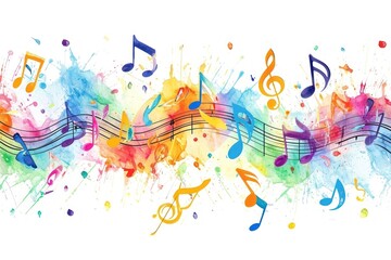Fototapeta premium Music notes backgrounds music paper.