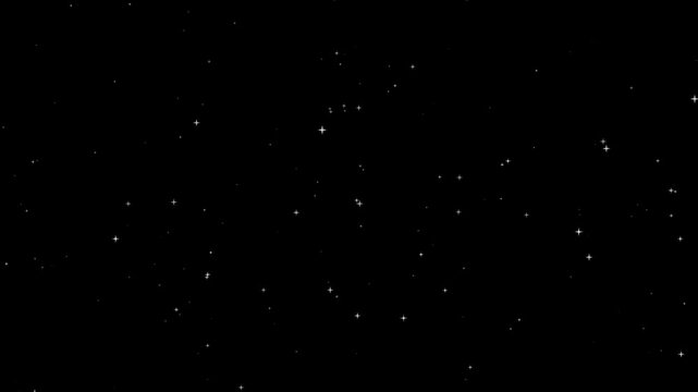 Sparkling Stars Falling Night Motion Background Overlay Abstract Animated Particles
