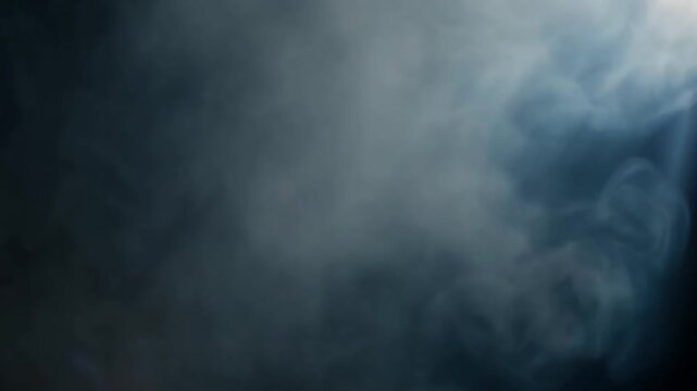 Bright light rays illuminating dark smoke
