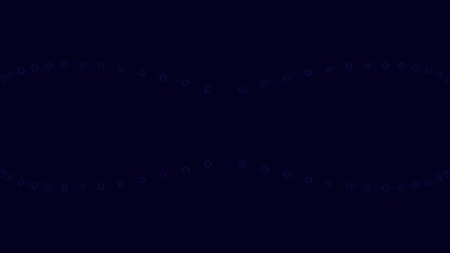Abstract infinity symbol with dotted lines on dark background