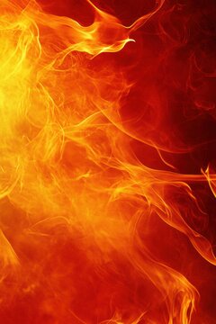 Fiery abstract texture with swirling orange and red flames
