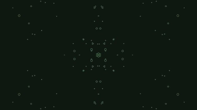 Abstract geometric pattern with symmetrical star design in dark tones