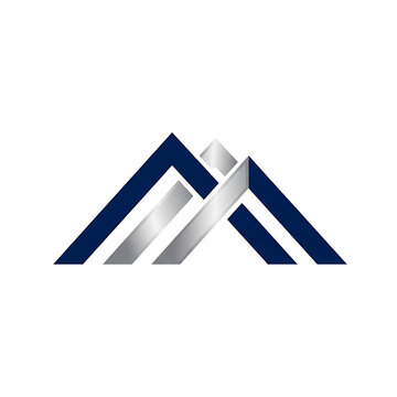 Abstract Mountain Peak and Roof Geometry Corporate Business Logo Icon