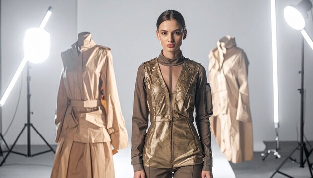 Fashion Designer Redefining Style with Game Changer Collection in Professional Studio
