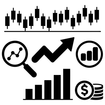 icon representing the stock market and investment
