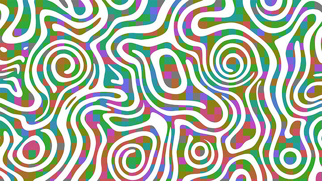 Colorful psychedelic swirls abstract design