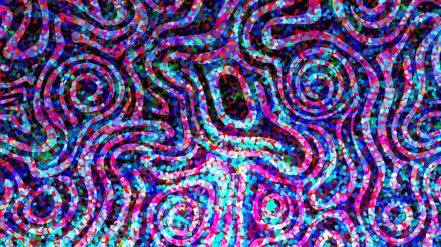 Colorful psychedelic swirls abstract pattern