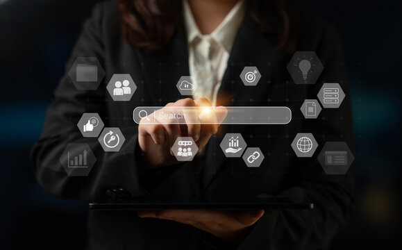 Search bar representing digital marketing, SEO analysis, and network data management Parse