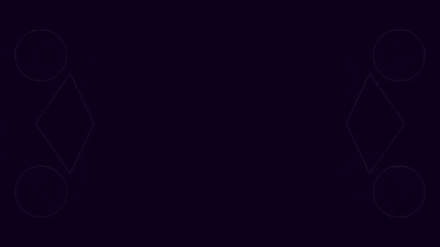 Abstract geometric pattern with circles and diamonds on dark background