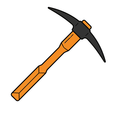 Pickaxe tool illustration
