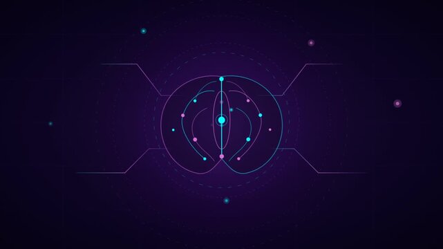Abstract digital network visualization showing interconnected nodes.