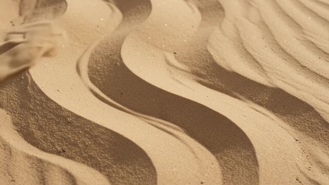 desert sand dunes close up blowing wind ripple texture background