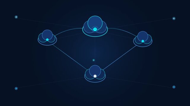 Futuristic Network Node Visualization for Digital Connectivity.