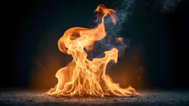 Macro Yellow Orange Flame With Heat Distortion