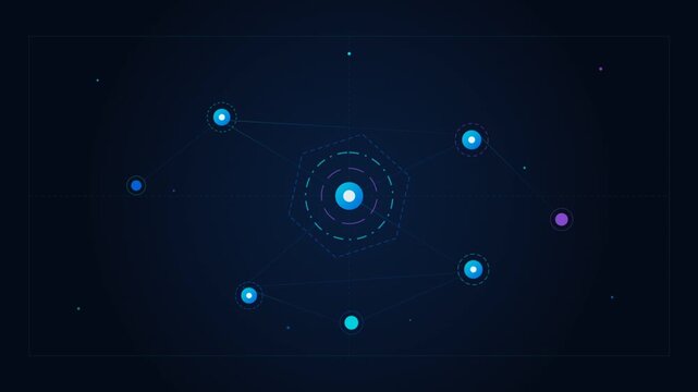 Abstract Neon Dots Spiral Motion Video.