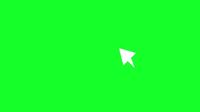 Universal Arrow Animation with Smooth Directional Movement on Green Screen Background in Ultra HD 4K for Video Editing, UI, Navigation and Motion Graphics