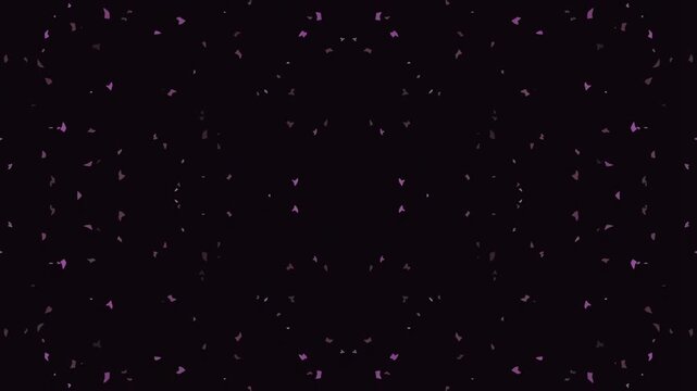 Abstract dark seamless pattern with small geometric shapes