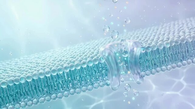 3D Hydration and Electrolyte Transport Through Cellular Membrane