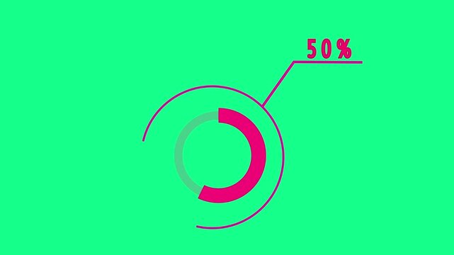 Science Loading white Circle Ring on black background. 70 in the loading ring. Loading Transfer Download Animation from 0 to 70 percent. Circle percentage 4K video animation.