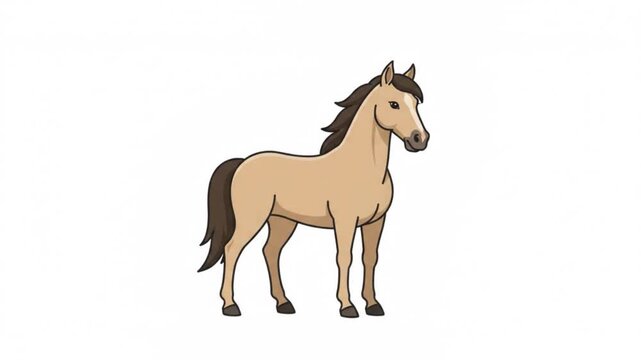 Minimalist Elegant Horse Character Micro Motion Graphics